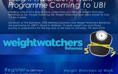 UBFIT’s Road to Wellness – Weight Watchers at Work Programme Coming to UB.
